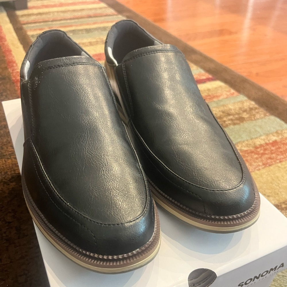 Sonoma Men's Black Slip-On Shoes size 11.5